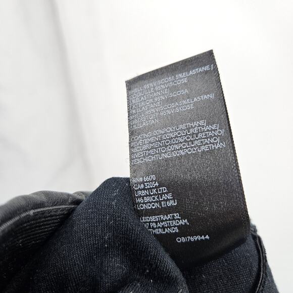 Anthrpologie Pilcro Glasgow Faux Leather Skinny Pants Black Pull On Size 27 - Picture 8 of 8